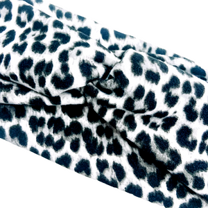 Classic Twist Headband - White Leopard
