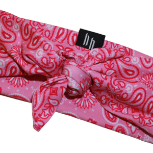 Tie Knot Headband - Pink Paisley