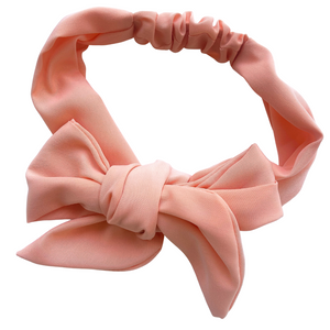 Elastic Tie Headband - Juicy Peach
