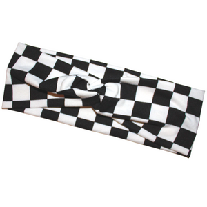 Classic Twist Headband - Onyx Checkered