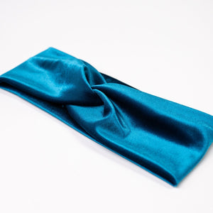 Velvet Twist Headband - Blue