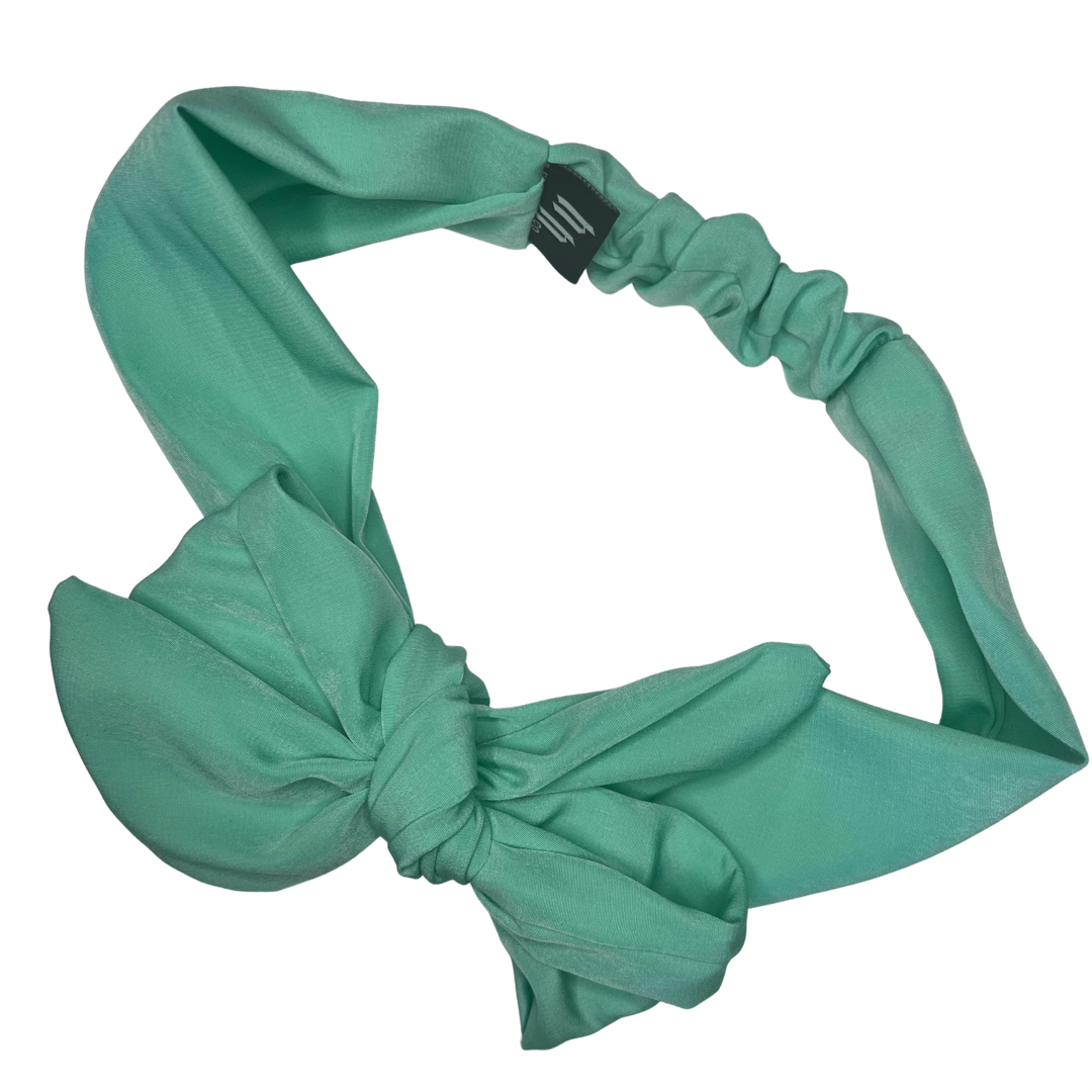 Elastic Tie Headband - Spring Green