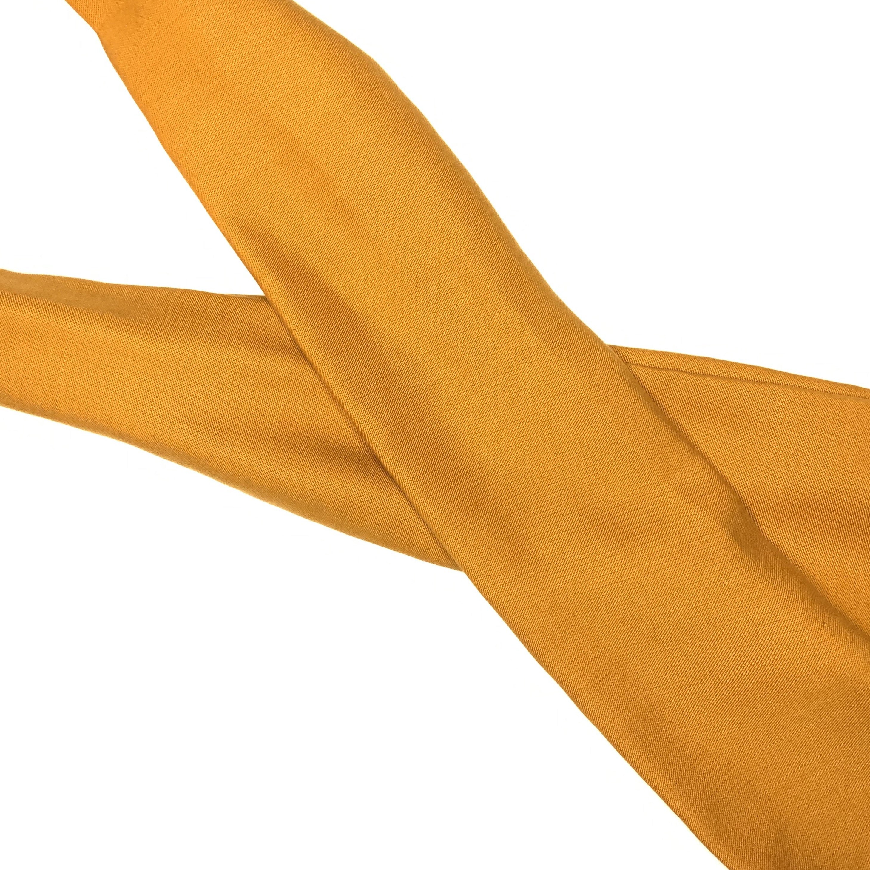 Elastic Tie Headband - Orange Denim Chambray