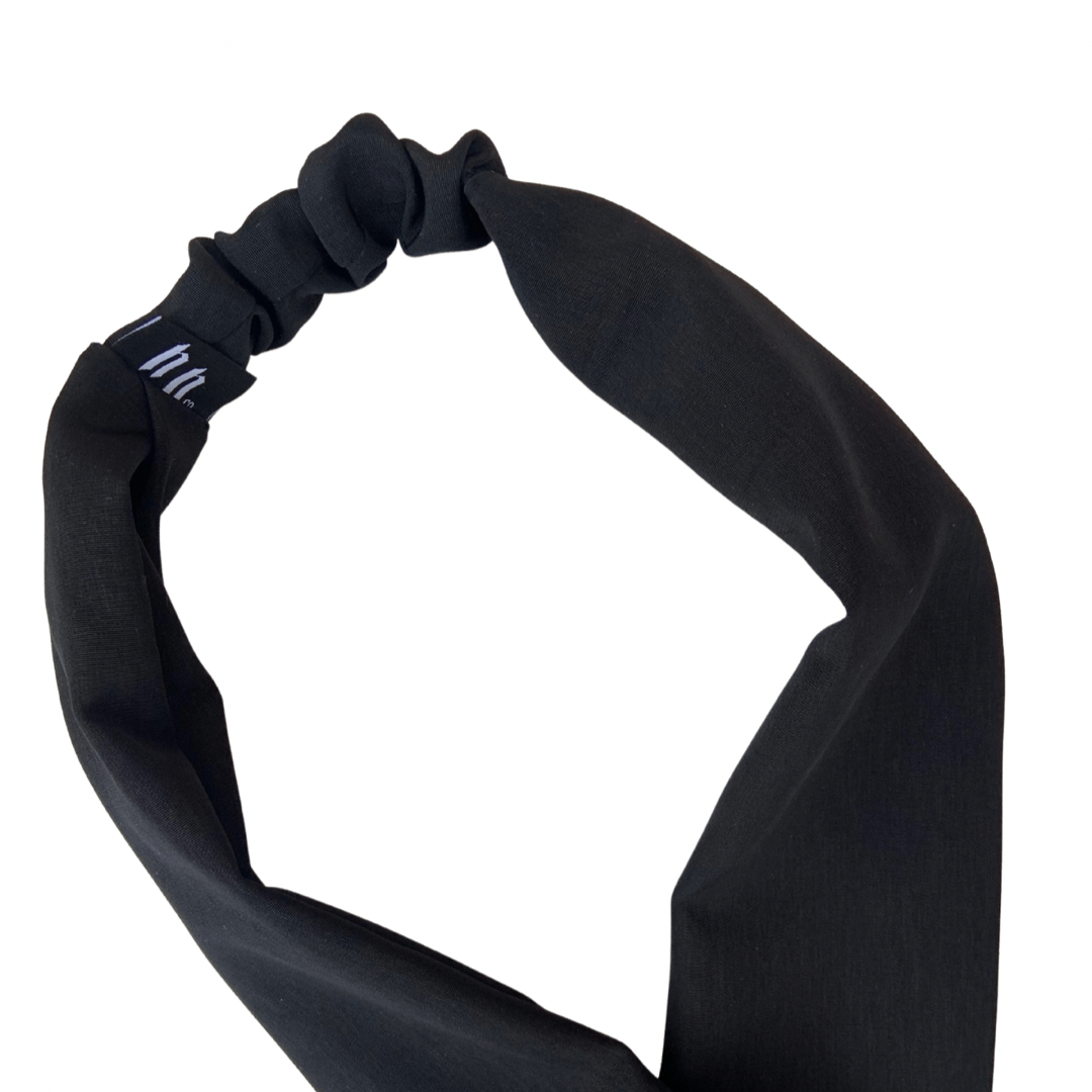 Elastic Tie Headband - Black